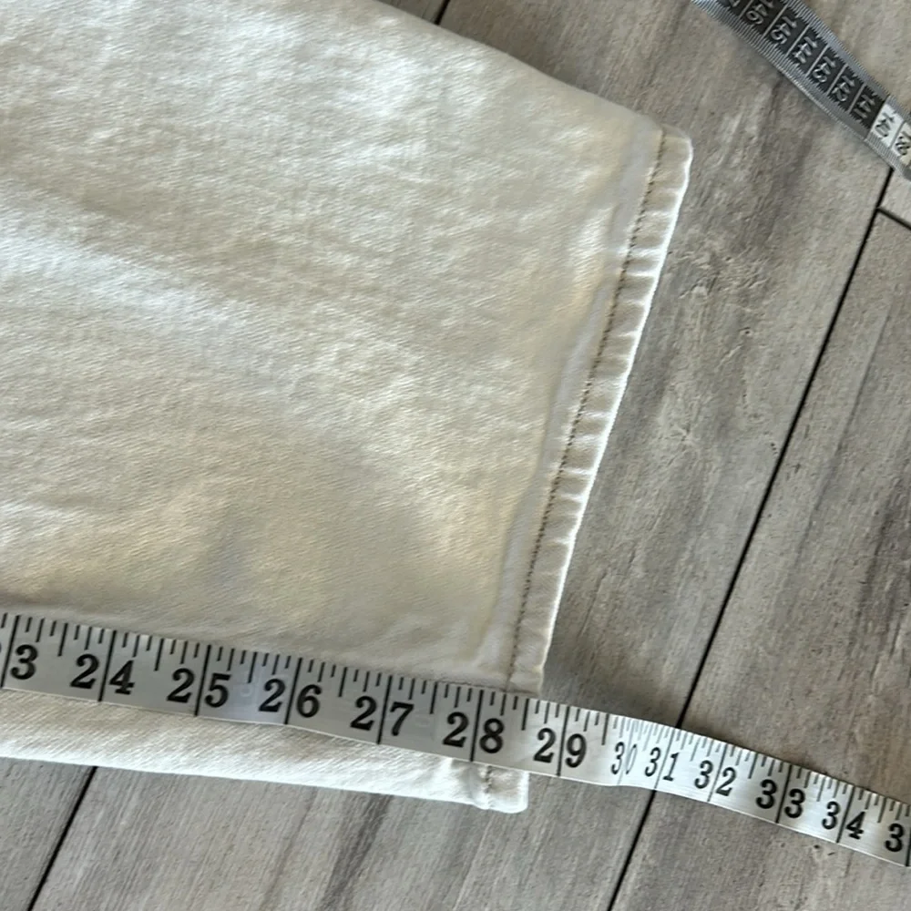 Abercrombie & Fitch The 90s straight ultra high rise in cream size 22
